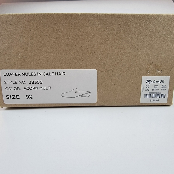 Madewell The Willa Loafer Mule in Striped Calf Hair, Size 9.5 - Picture 15 of 15